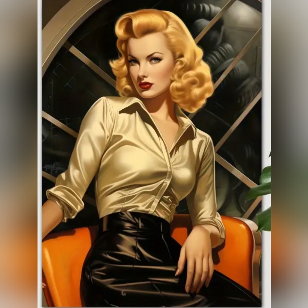 Vintage Lady Canvas Art Print